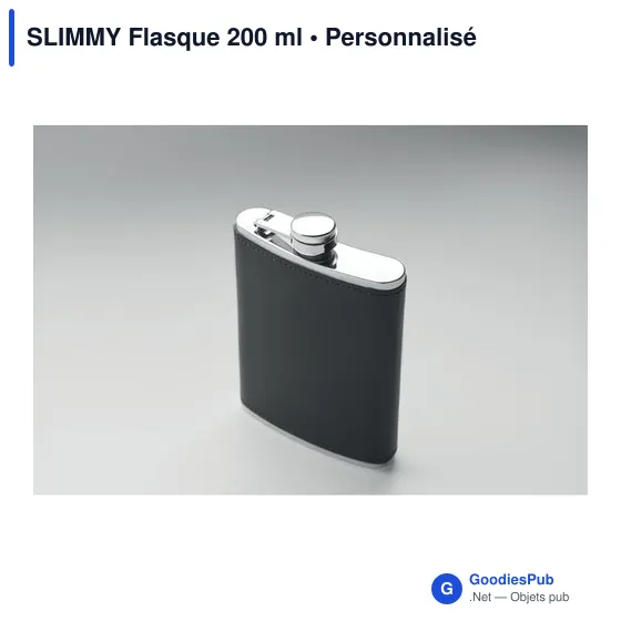 Flasque personnalisable en acier inoxydable avec logo - SLIMMY 200 ml - Image 12