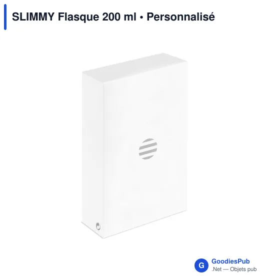 Flasque personnalisable en acier inoxydable avec logo - SLIMMY 200 ml - Image 6