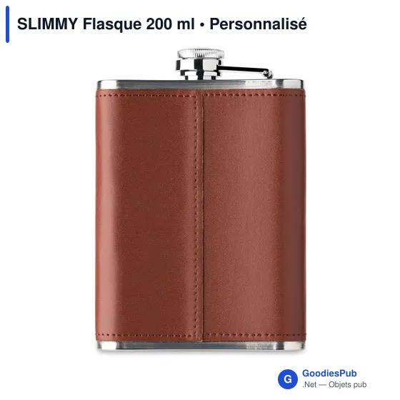 Flasque personnalisable en acier inoxydable avec logo - SLIMMY 200 ml - Image 8
