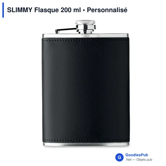 Flasque personnalisable en acier inoxydable avec logo - SLIMMY 200 ml - Image 10