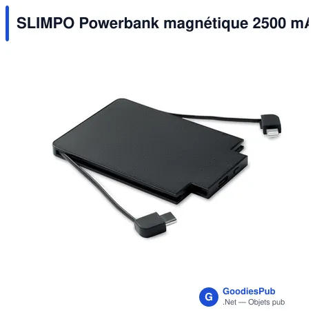 SLIMPO Powerbank magnétique 2500 mAh
