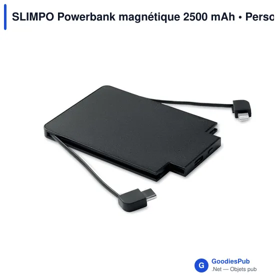 SLIMPO Powerbank magnétique 2500 mAh - Image 1