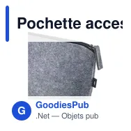 Pochette accessoire personnalisable SmartBag GRS RPET Felt avec logo - Miniature 2