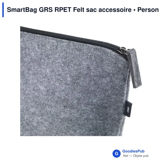 Pochette accessoire personnalisable SmartBag GRS RPET Felt avec logo - Image 2