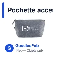 Pochette accessoire personnalisable SmartBag GRS RPET Felt avec logo - Miniature 3