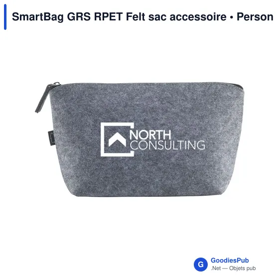 Pochette accessoire personnalisable SmartBag GRS RPET Felt avec logo - Image 3