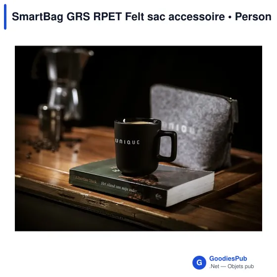 Pochette accessoire personnalisable SmartBag GRS RPET Felt avec logo - Image 5