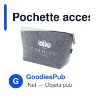 Pochette accessoire personnalisable SmartBag GRS RPET Felt avec logo - Miniature 7