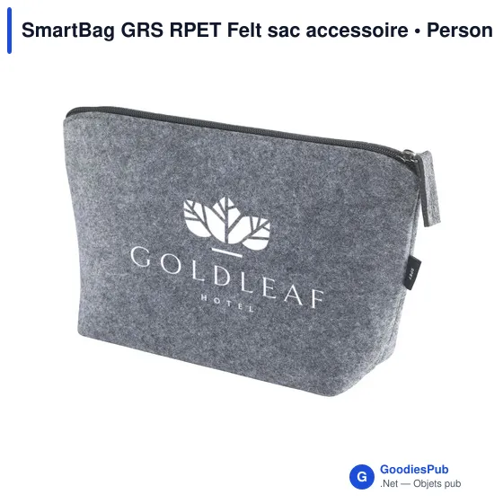 Pochette accessoire personnalisable SmartBag GRS RPET Felt avec logo - Image 7