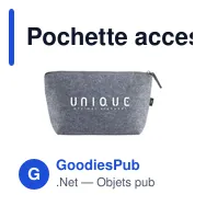 Pochette accessoire personnalisable SmartBag GRS RPET Felt avec logo - Miniature 8