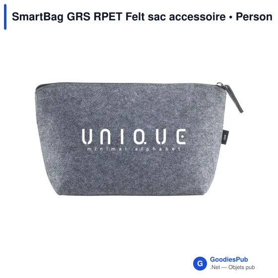 Pochette accessoire personnalisable SmartBag GRS RPET Felt avec logo - Image 8