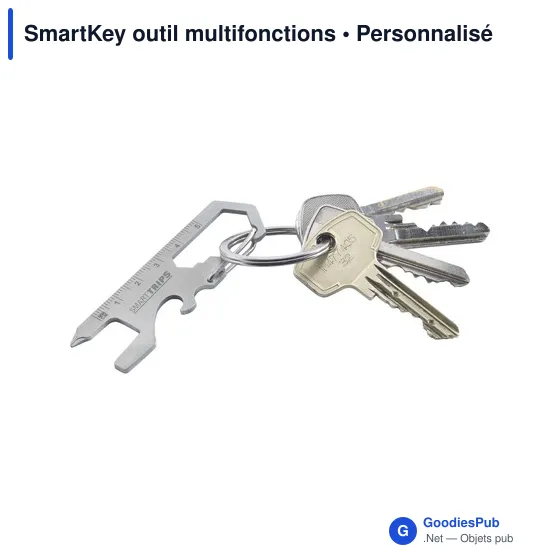 Outil multifonctions personnalisable SmartKey avec logo - Image 1