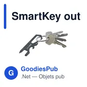 Outil multifonctions personnalisable SmartKey avec logo - Miniature 6