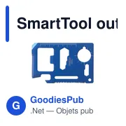 Outil multi-usage personnalisable SmartTool avec logo - Miniature 3