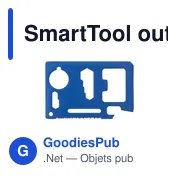 Outil multi-usage personnalisable SmartTool avec logo - Miniature 4