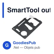 Outil multi-usage personnalisable SmartTool avec logo - Miniature 7
