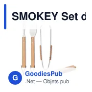 SMOKEY Set de barbecue en chêne - Miniature 1