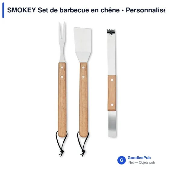 SMOKEY Set de barbecue en chêne - Image 3