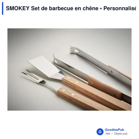 SMOKEY Set de barbecue en chêne - Image 4