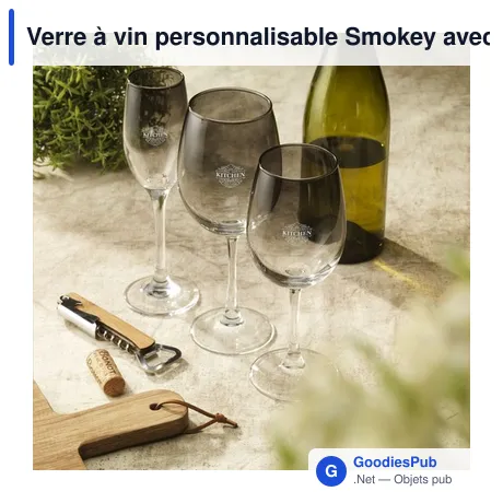 Verre à vin personnalisable Smokey avec logo - 360 ml