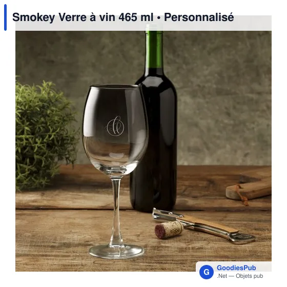 Verre à vin personnalisable Smokey avec logo - 465 ml - Image 3