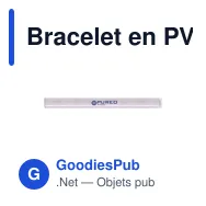 Bracelet en PVC personnalisable avec logo - SnapWrap - Miniature 1