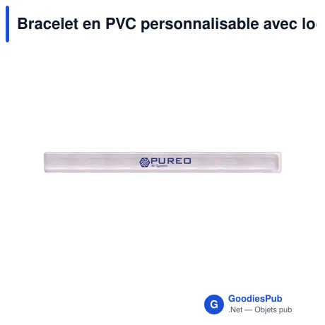 Bracelet en PVC personnalisable avec logo - SnapWrap
