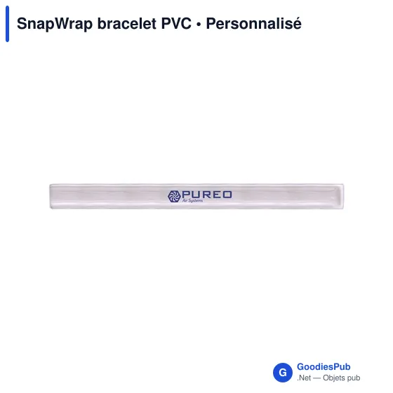 Bracelet en PVC personnalisable avec logo - SnapWrap - Image 1