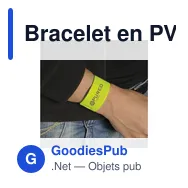 Bracelet en PVC personnalisable avec logo - SnapWrap - Miniature 2