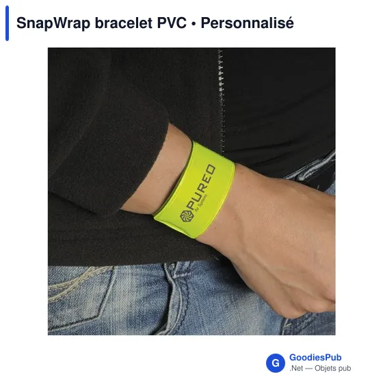 Bracelet en PVC personnalisable avec logo - SnapWrap - Image 2