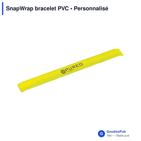 Bracelet en PVC personnalisable avec logo - SnapWrap - Image 3