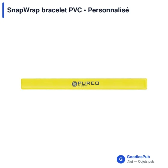 Bracelet en PVC personnalisable avec logo - SnapWrap - Image 4