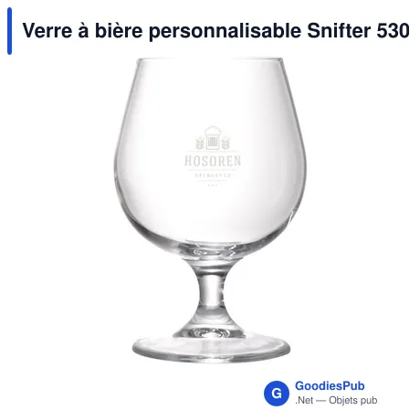 Verre à bière personnalisable Snifter 530 ml avec logo