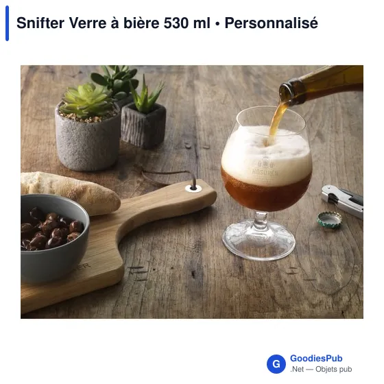 Verre à bière personnalisable Snifter 530 ml avec logo - Image 2