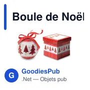 Boule de Noël personnalisable avec logo et boîte cadeau - SNOWY - Miniature 1