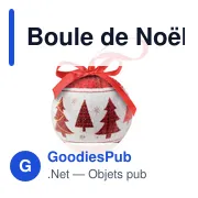Boule de Noël personnalisable avec logo et boîte cadeau - SNOWY - Miniature 2