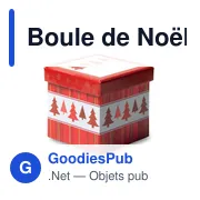 Boule de Noël personnalisable avec logo et boîte cadeau - SNOWY - Miniature 3