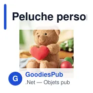Peluche personnalisable Grand Ourson avec cœur - SNUGGLEavec logo - Miniature 4
