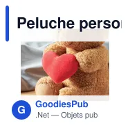 Peluche personnalisable Grand Ourson avec cœur - SNUGGLEavec logo - Miniature 6