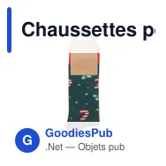 Chaussettes personnalisables de Noël avec logo - SOC LARGE - Miniature 2