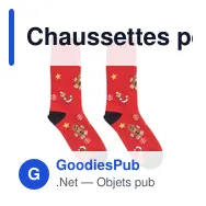 Chaussettes personnalisables de Noël avec logo - SOC LARGE - Miniature 11