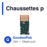 Chaussettes personnalisables de Noël avec logo - SOC LARGE - Miniature 7