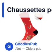 Chaussettes personnalisables de Noël avec logo - SOC LARGE - Miniature 8
