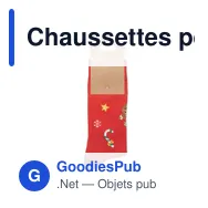 Chaussettes personnalisables de Noël avec logo - SOC LARGE - Miniature 9