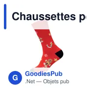 Chaussettes personnalisables de Noël avec logo - SOC LARGE - Miniature 10