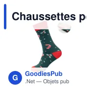 Chaussettes personnalisables de Noël avec logo - SOC MEDIUM - Miniature 1
