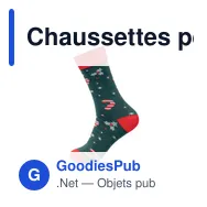 Chaussettes personnalisables de Noël avec logo - SOC MEDIUM - Miniature 2