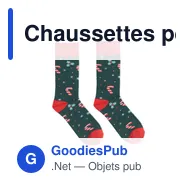 Chaussettes personnalisables de Noël avec logo - SOC MEDIUM - Miniature 3