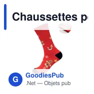 Chaussettes personnalisables de Noël avec logo - SOC MEDIUM - Miniature 6
