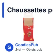 Chaussettes personnalisables de Noël avec logo - SOC MEDIUM - Miniature 10